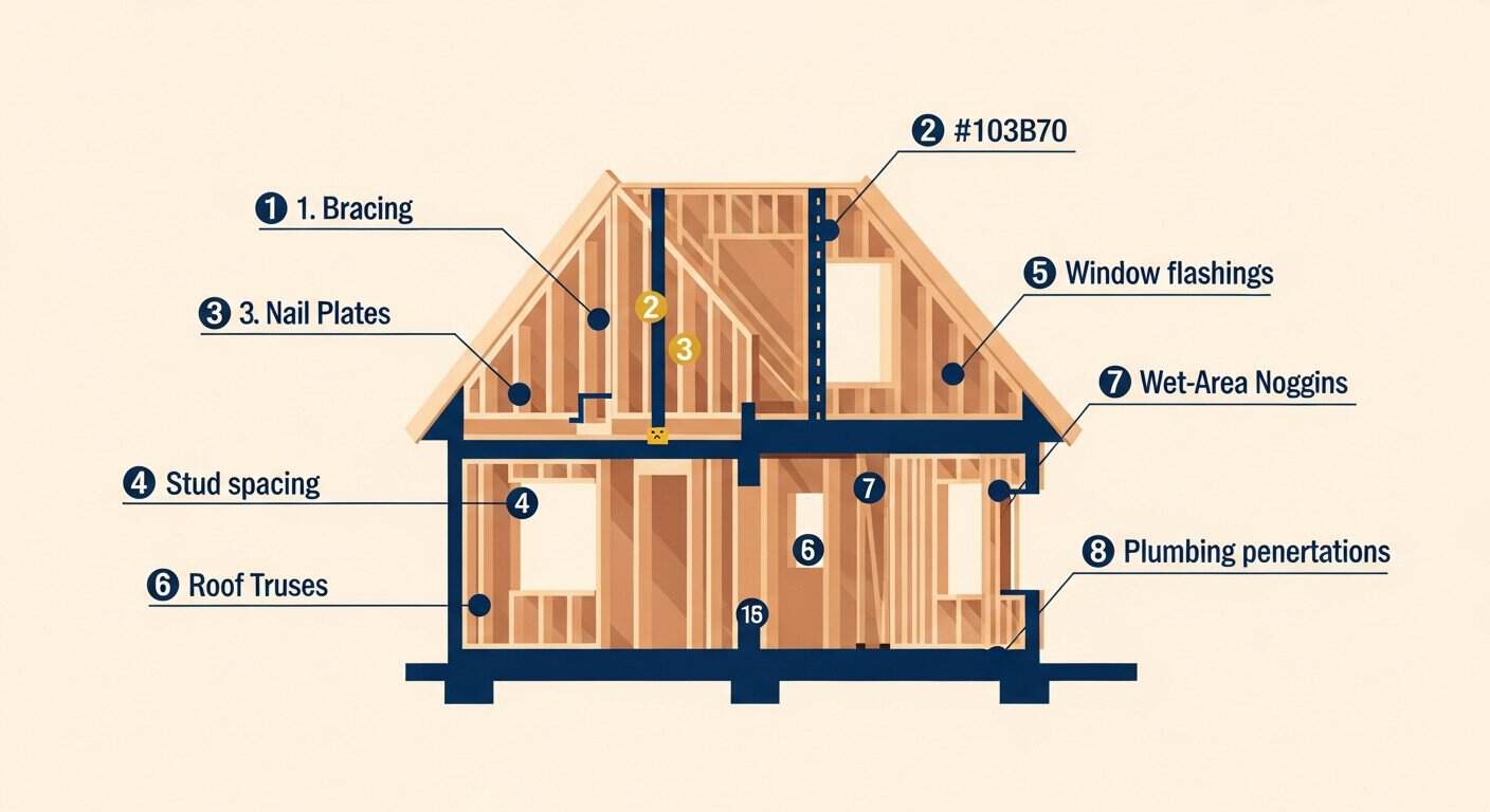 What an independent inspector checks at the frame stage of a new home build