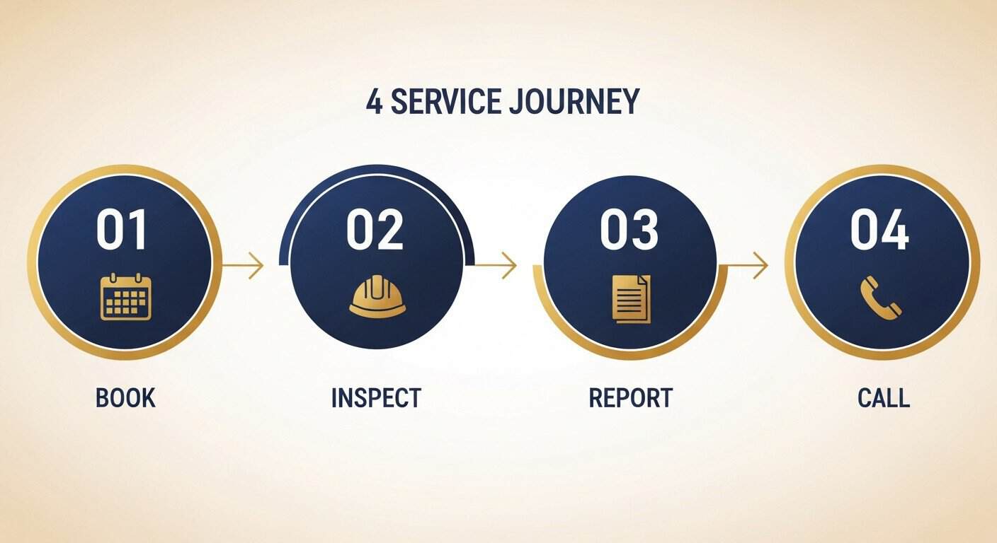 How an inspection day works in Manor Lakes — book to report