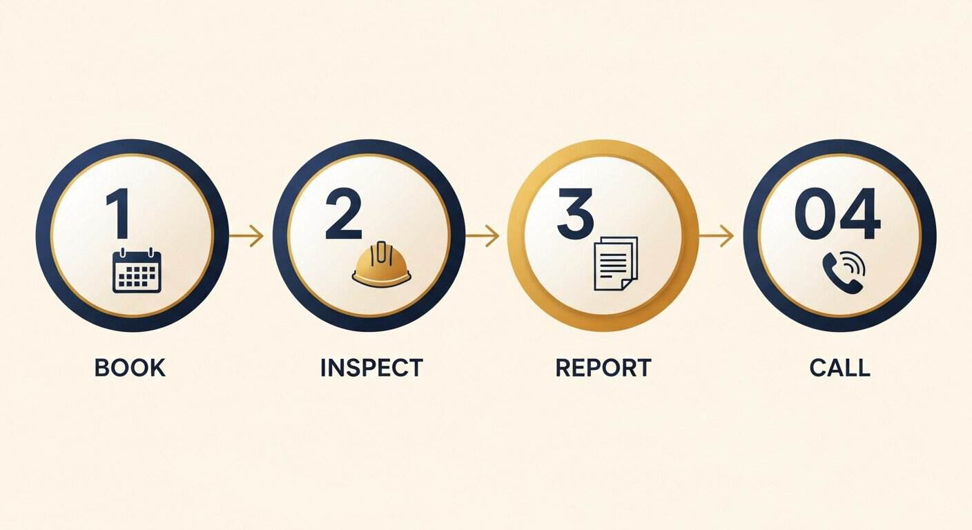 How an inspection day works in Melton South — book to report