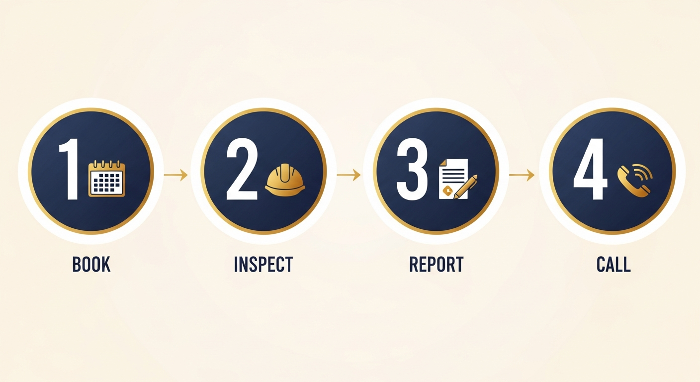 How an inspection day works in Point Cook — book to report