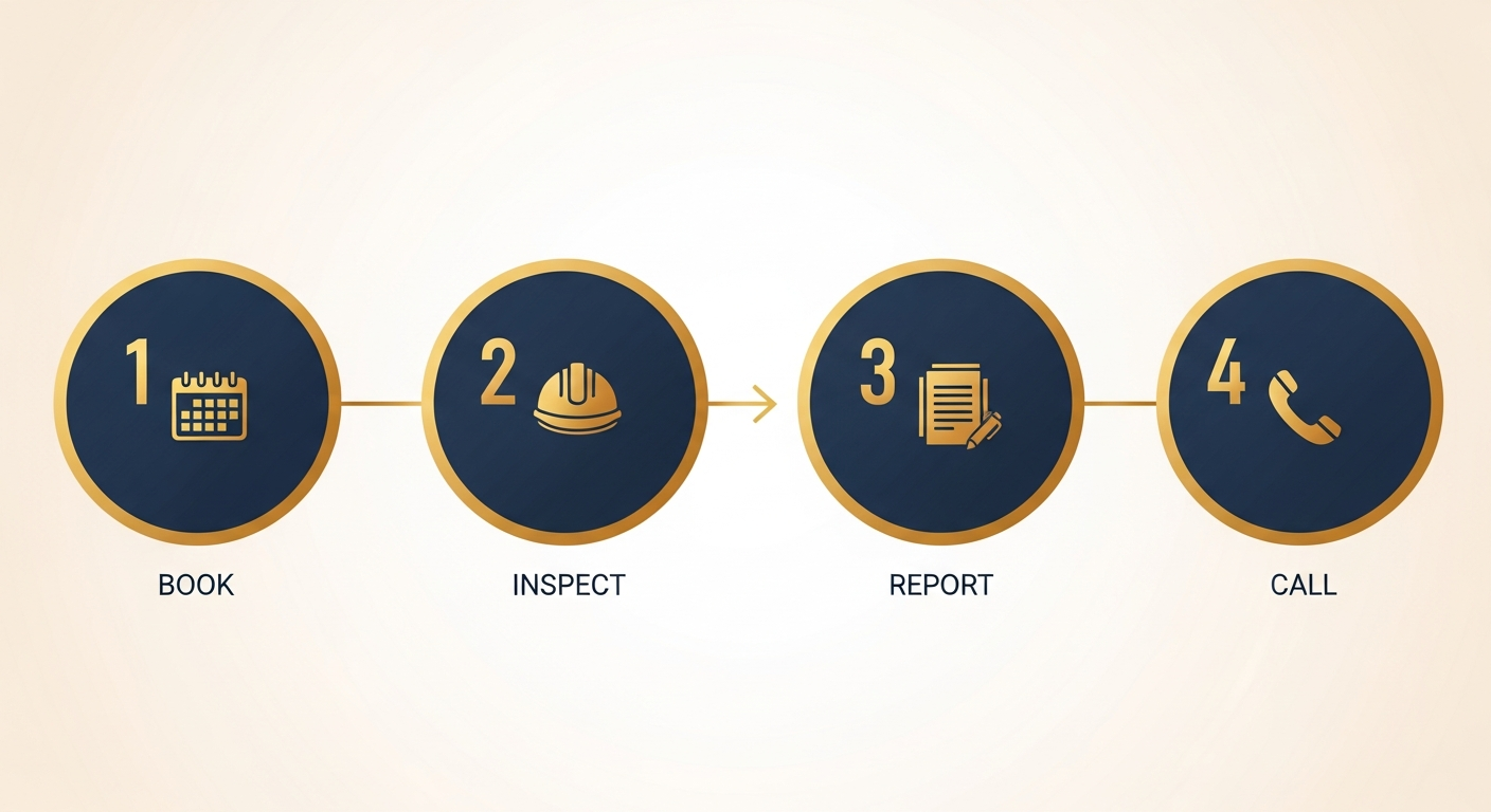 How an inspection day works in Melton West — book to report