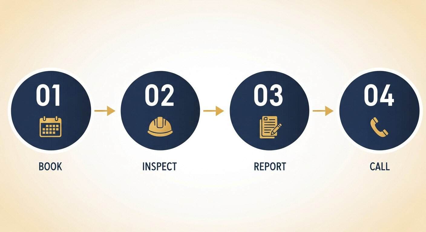 How an inspection day works in Werribee — book to report