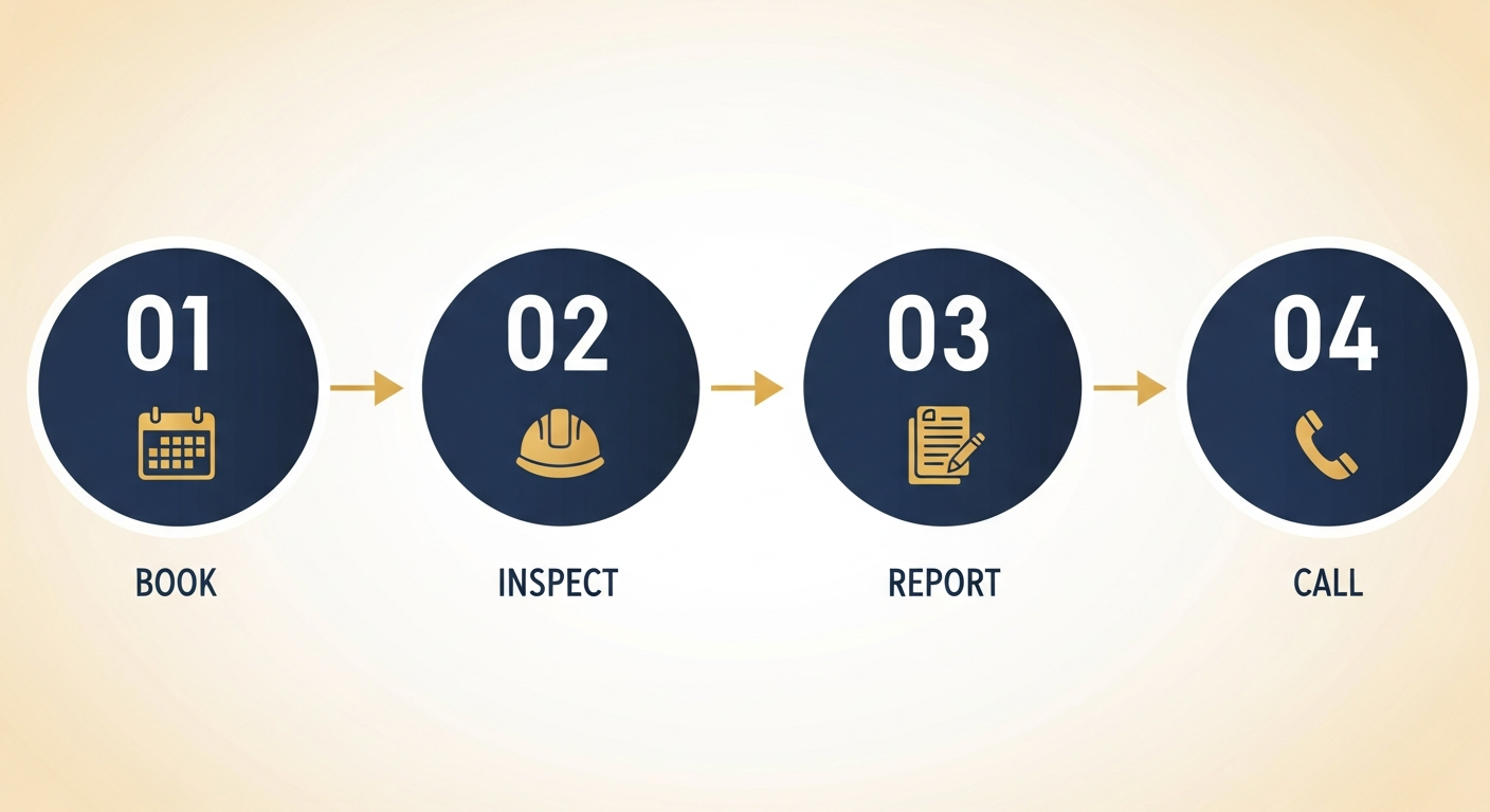 How an inspection day works in Werribee — book to report