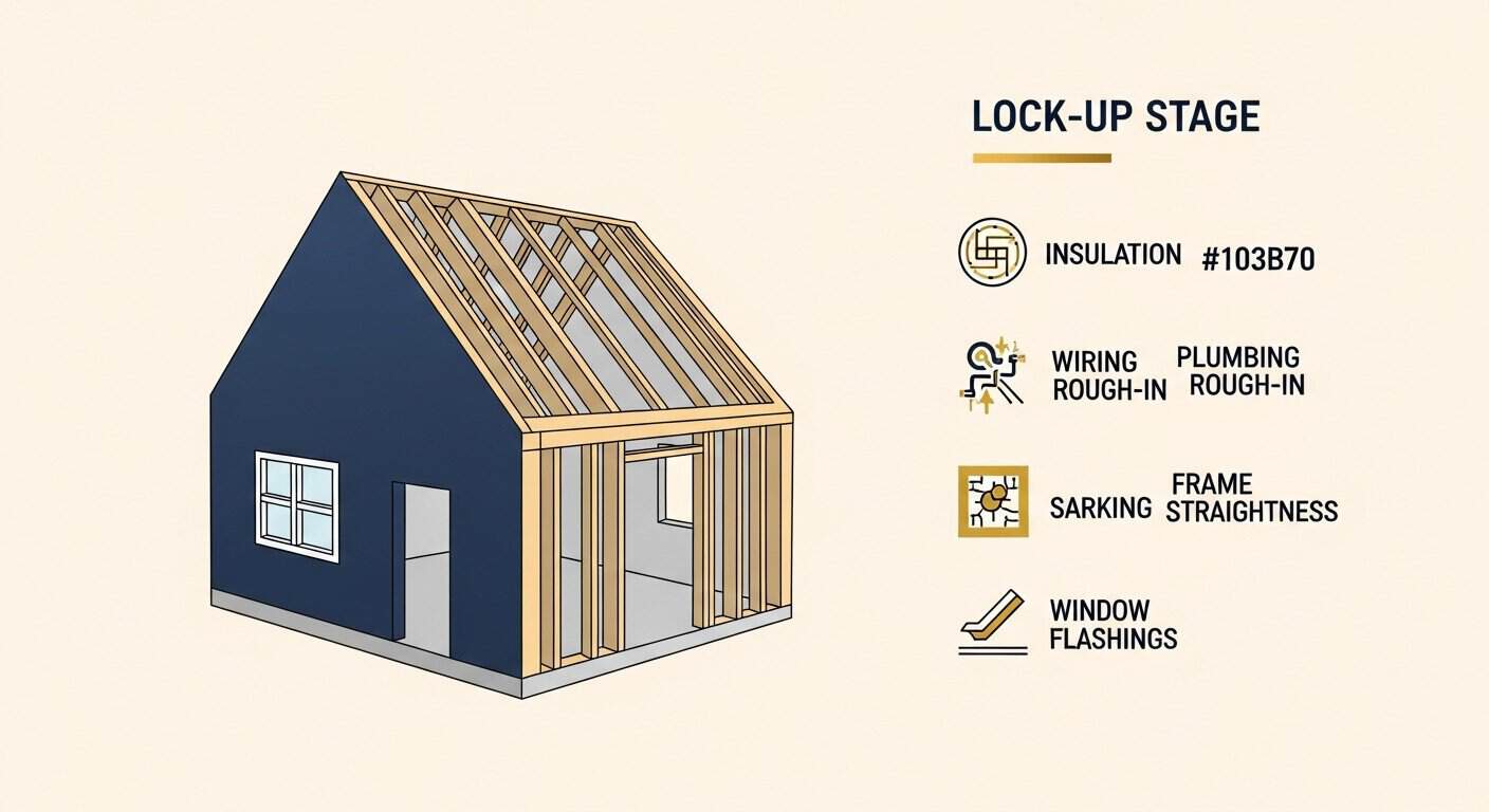 Lock-up and pre-plaster inspection items — last look at the structure before walls close