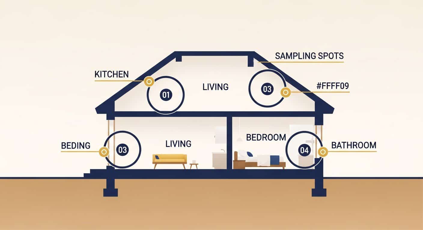 Meth contamination zones — where in the home tests go