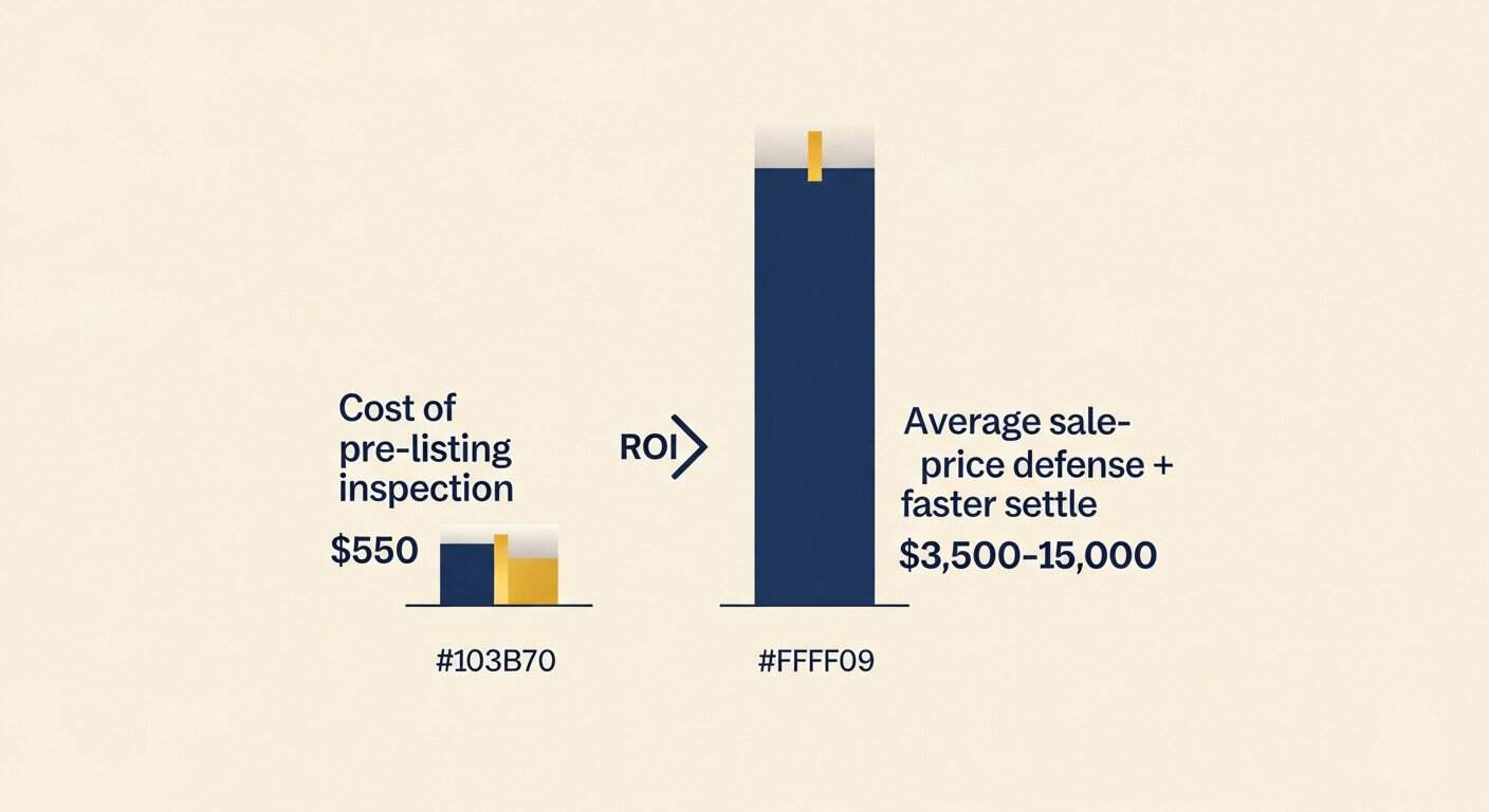 Return on investment for a pre-listing inspection — cost to commission versus sale price uplift