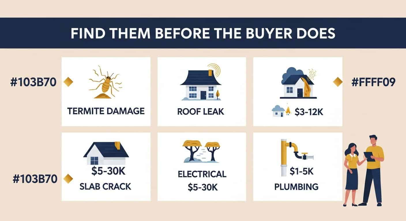 Top 5 defects that pre-sale inspections find that cause home sales to fall through